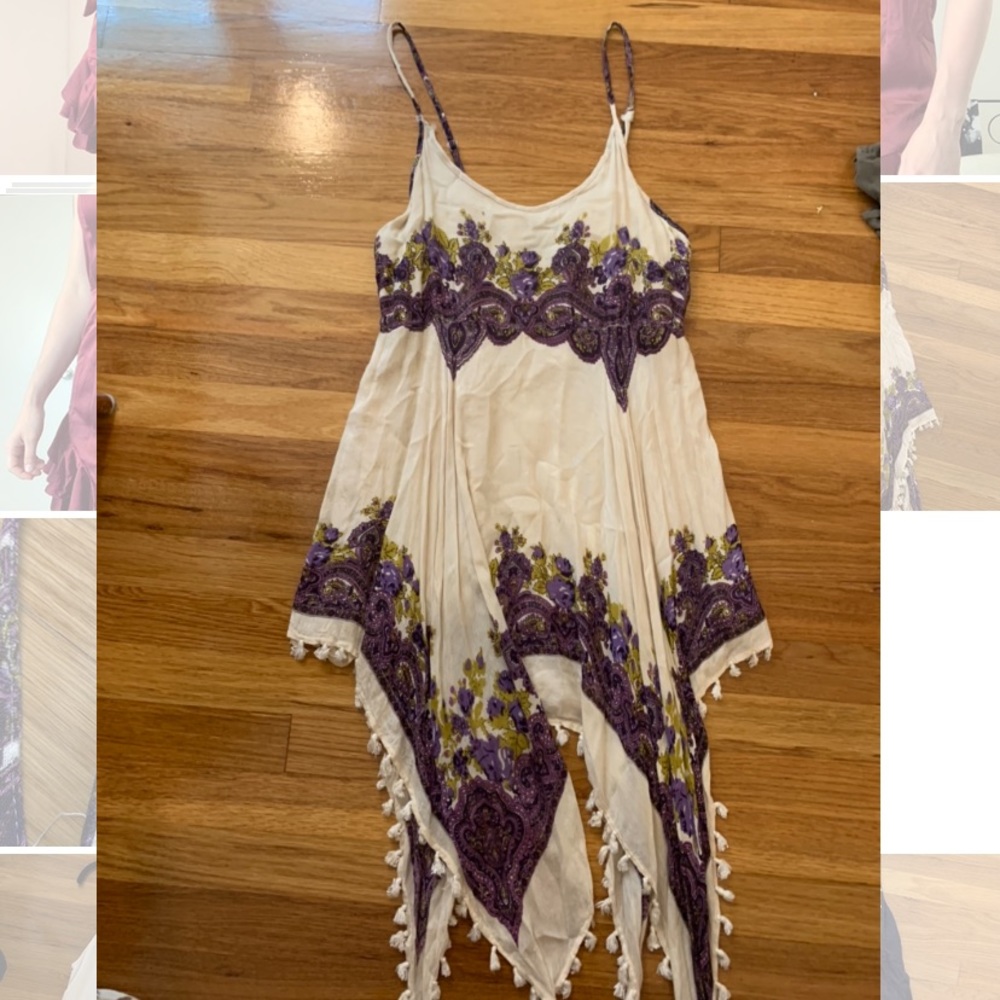 Asymmetrical floral dress